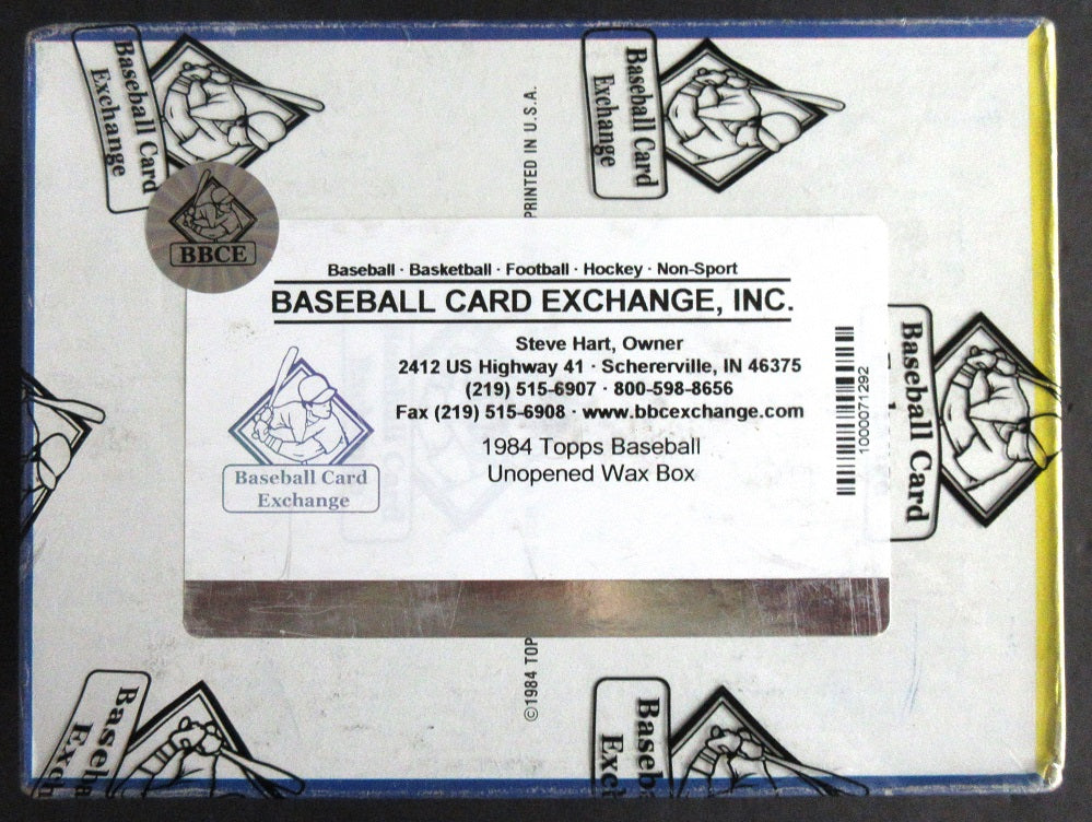 1984 Topps Baseball Unopened Wax Box (BBCE) (Non X-Out)