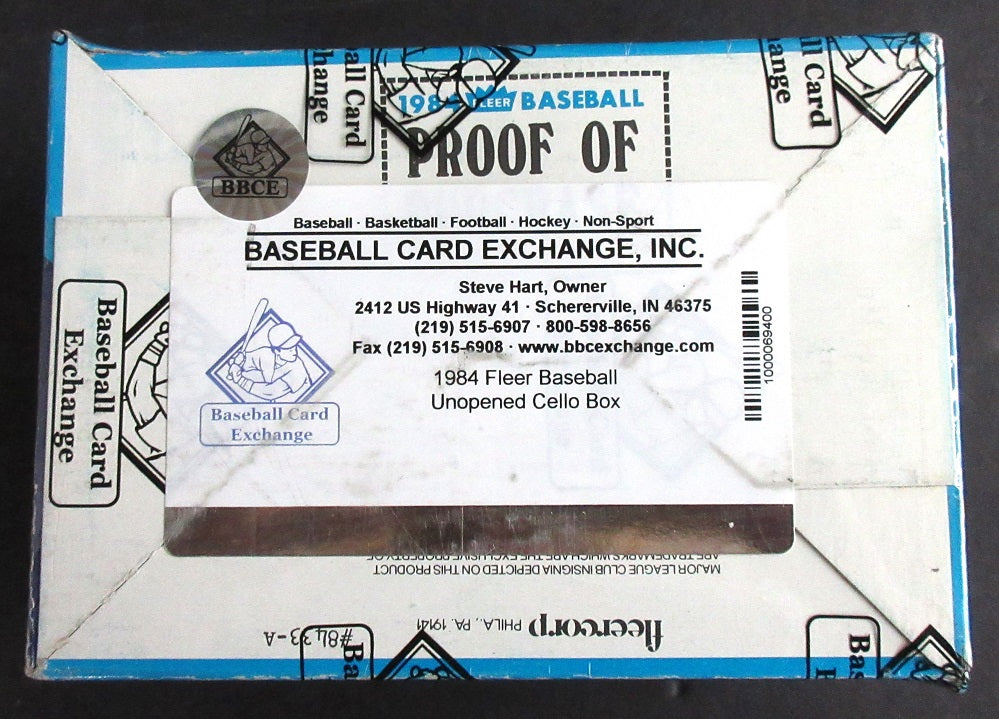 1984 Fleer Baseball Unopened Cello Box (BBCE)