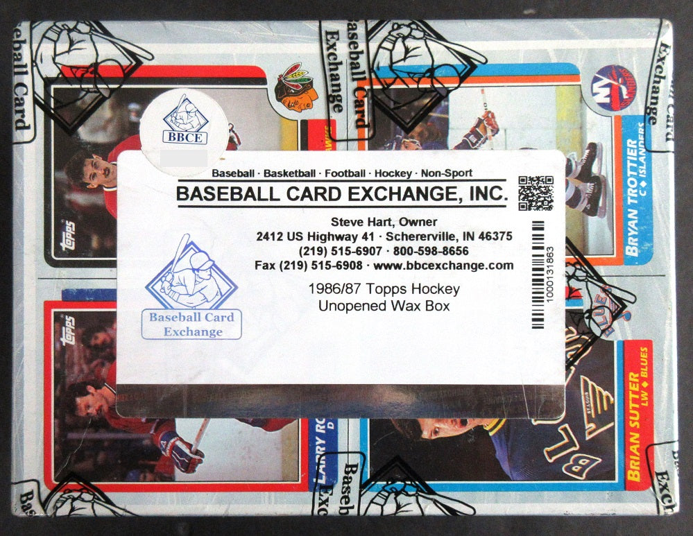 1986/87 Topps Hockey Unopened Wax Box (BBCE) (Non X-Out)