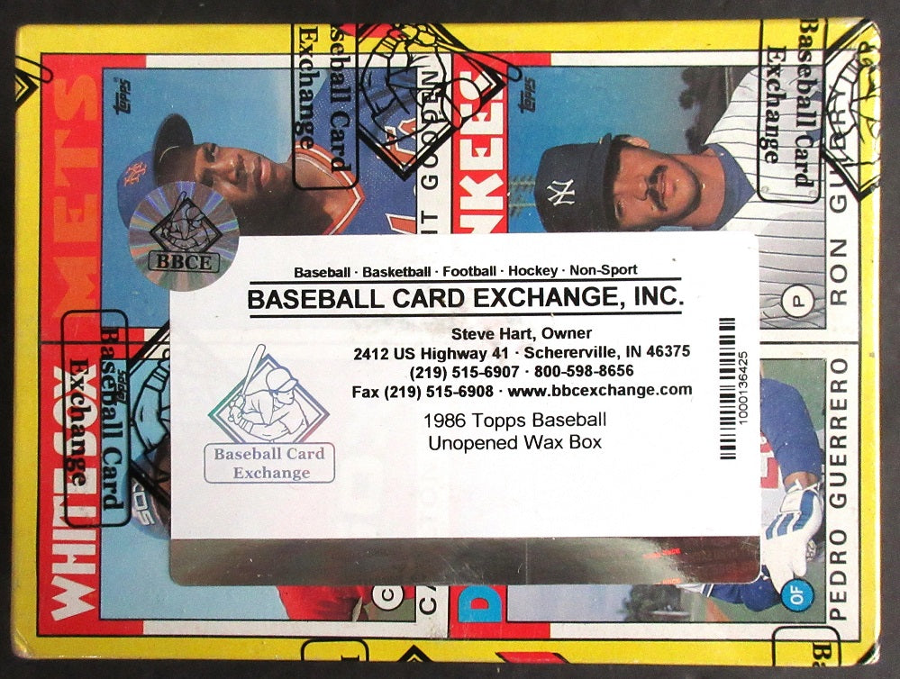 1986 Topps Baseball Unopened Wax Box (BBCE)