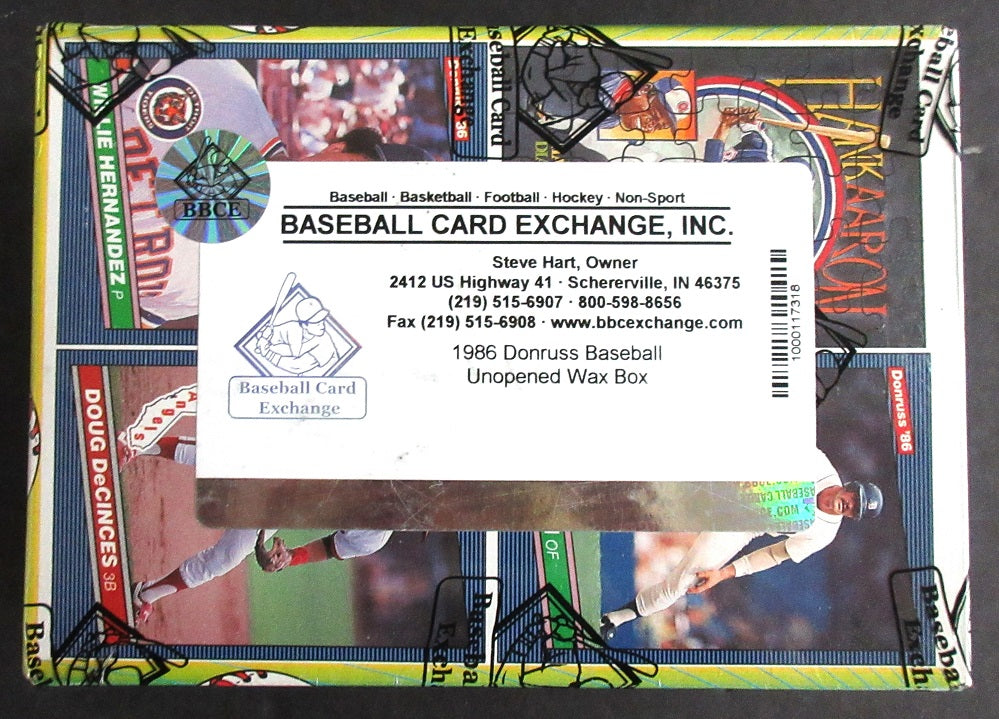1986 Donruss Baseball Unopened Wax Box (BBCE)