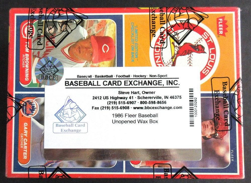 1986 Fleer Baseball Unopened Wax Box (BBCE)