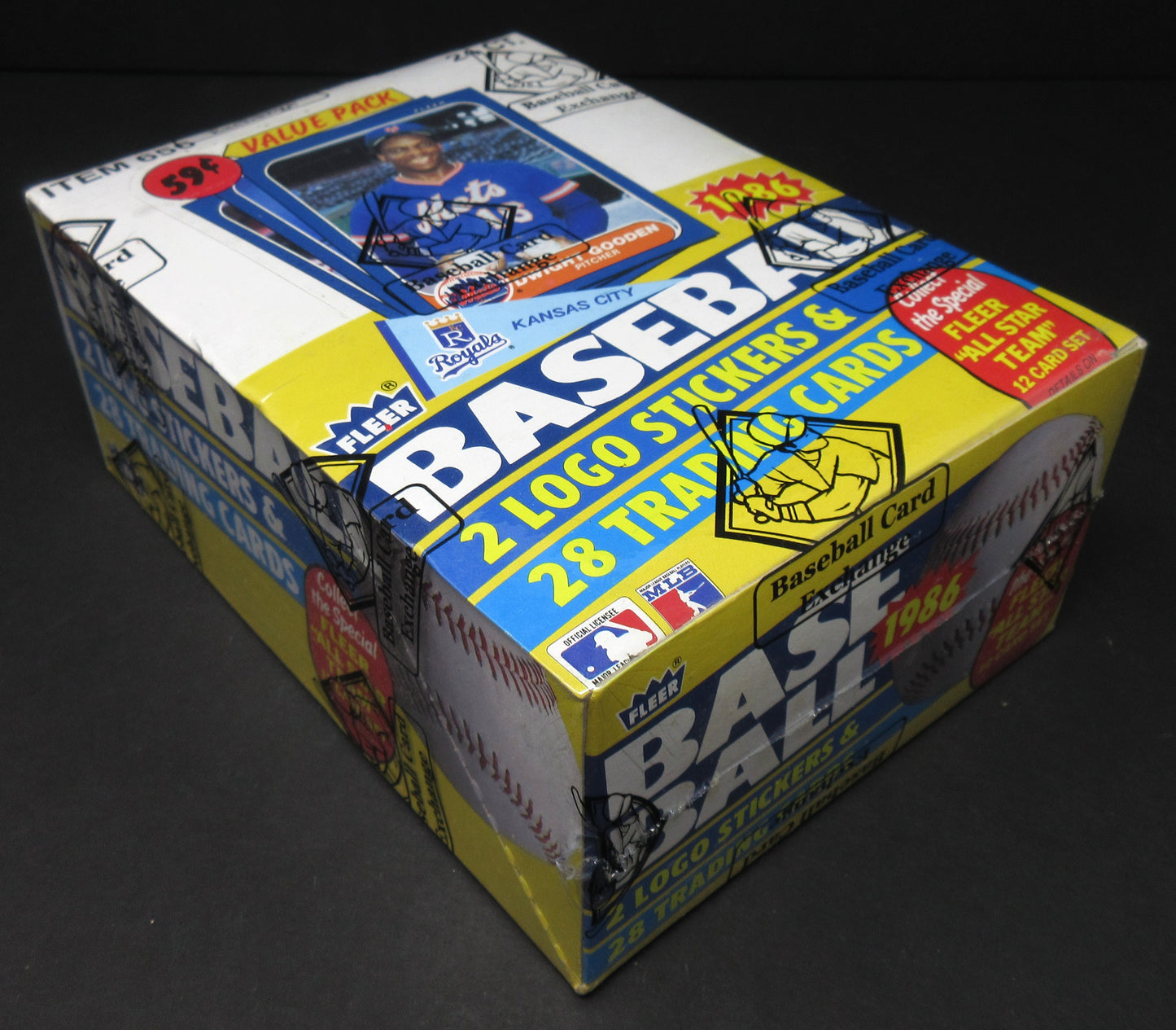 1986 Fleer Baseball Unopened Cello Box (BBCE)