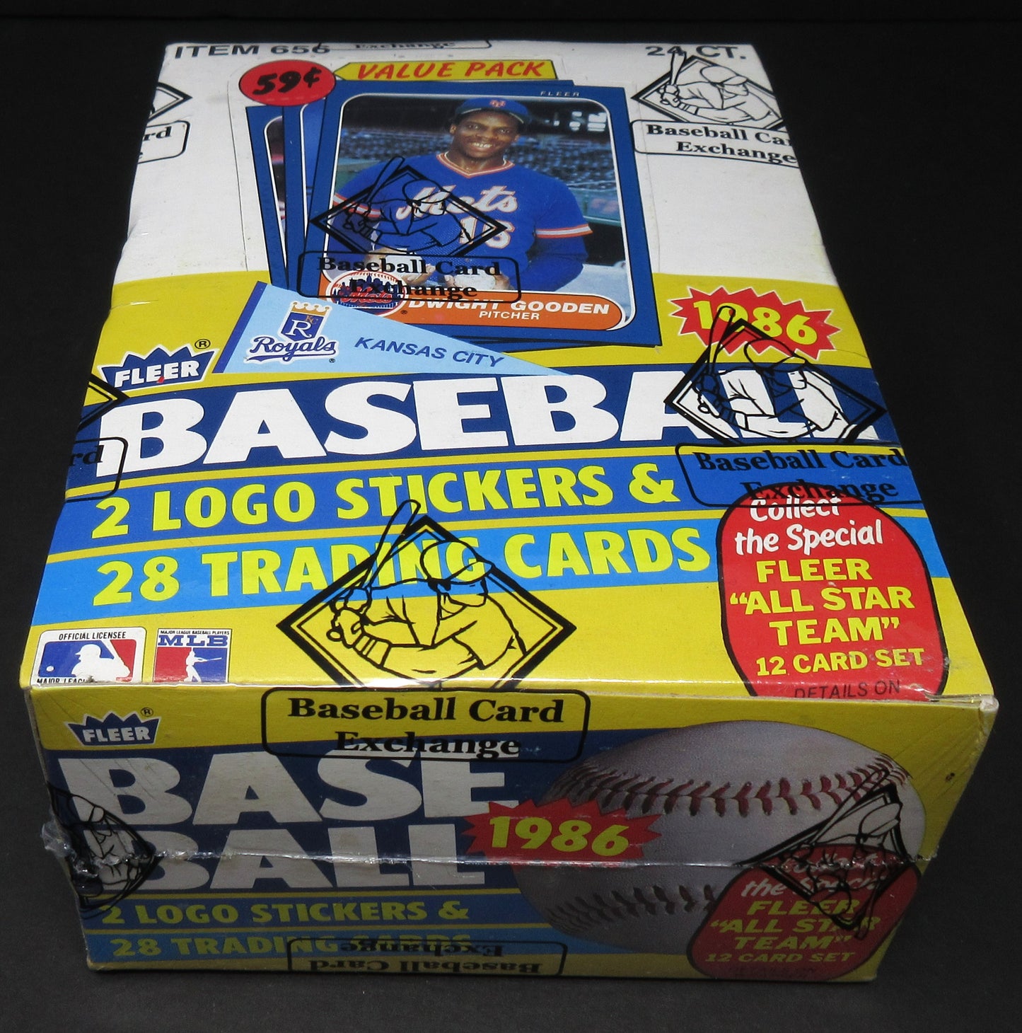 1986 Fleer Baseball Unopened Cello Box (BBCE)