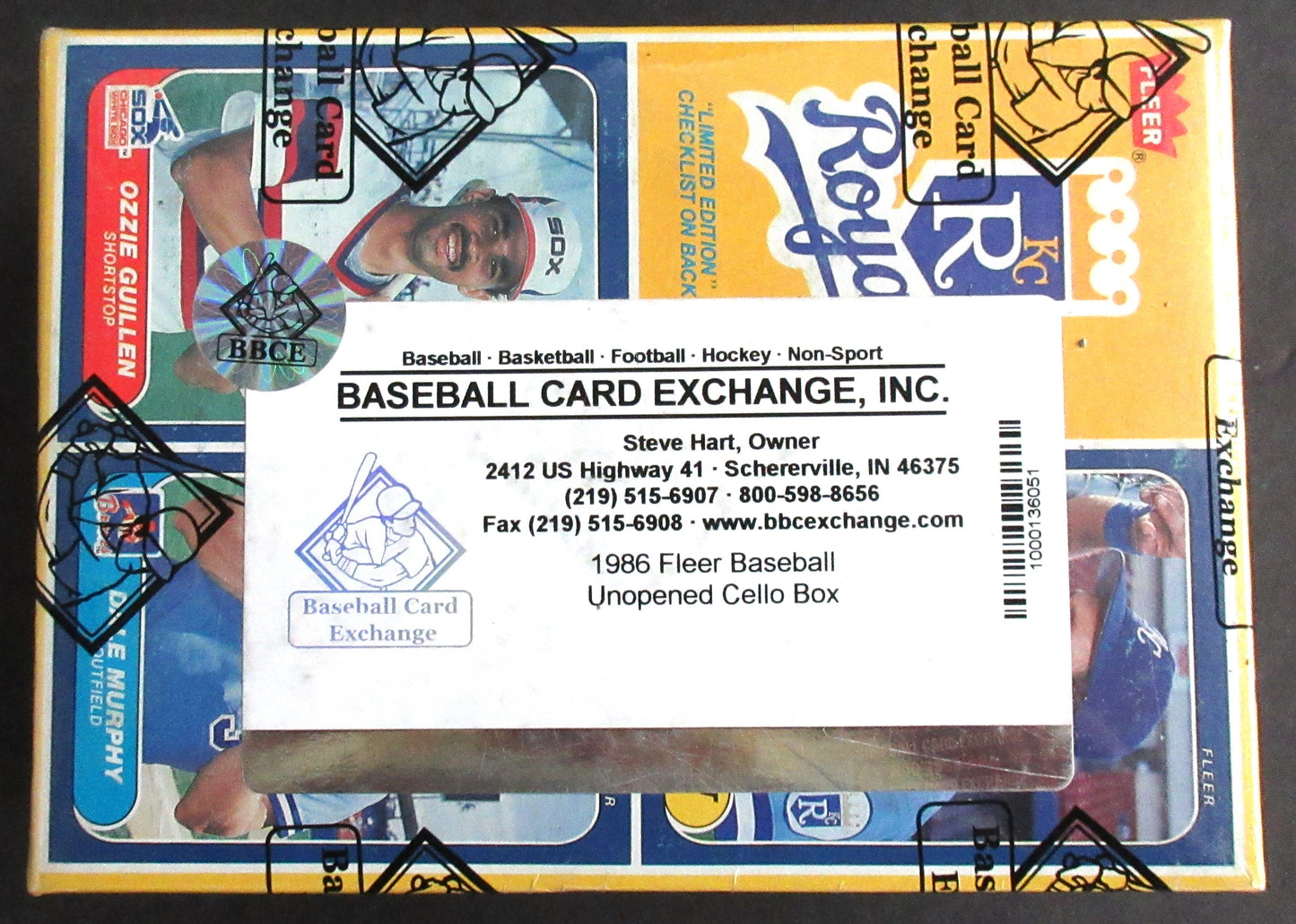 1986 Fleer Baseball Unopened Cello Box (BBCE)