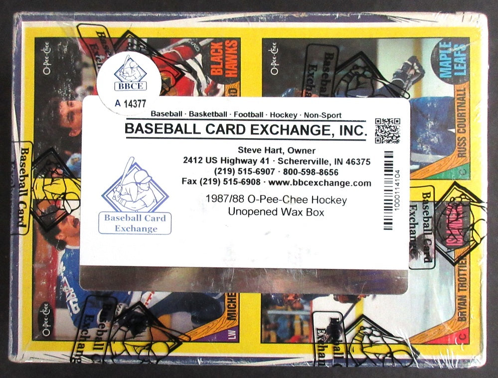 1987/88 OPC O-Pee-Chee Hockey Unopened Wax Box (BBCE) (A14377)