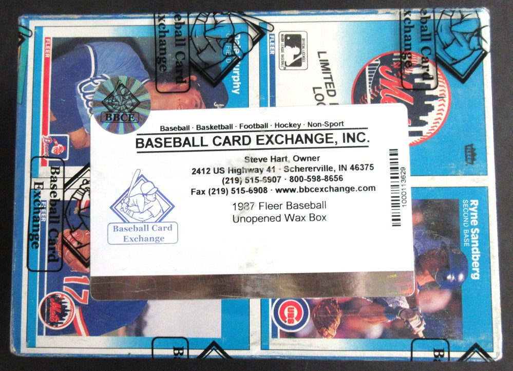 1987 Fleer Baseball Unopened Wax Box (BBCE)