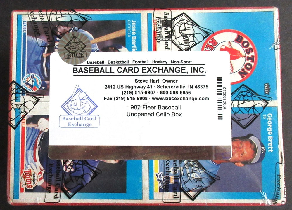 1987 Fleer Baseball Unopened Cello Box (BBCE)