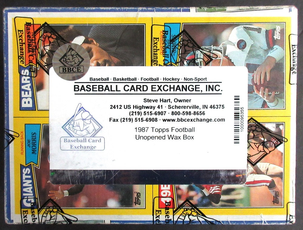 1987 Topps Football Unopened Wax Box (BBCE) (Non X-Out)