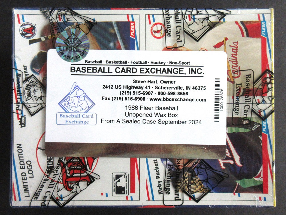 1988 Fleer Baseball Unopened Wax Box (FASC)