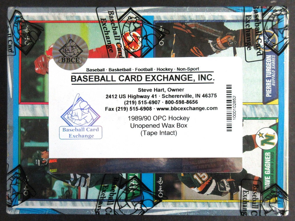 1989/90 OPC O-Pee-Chee Hockey Unopened Wax Box (Tape) (BBCE)