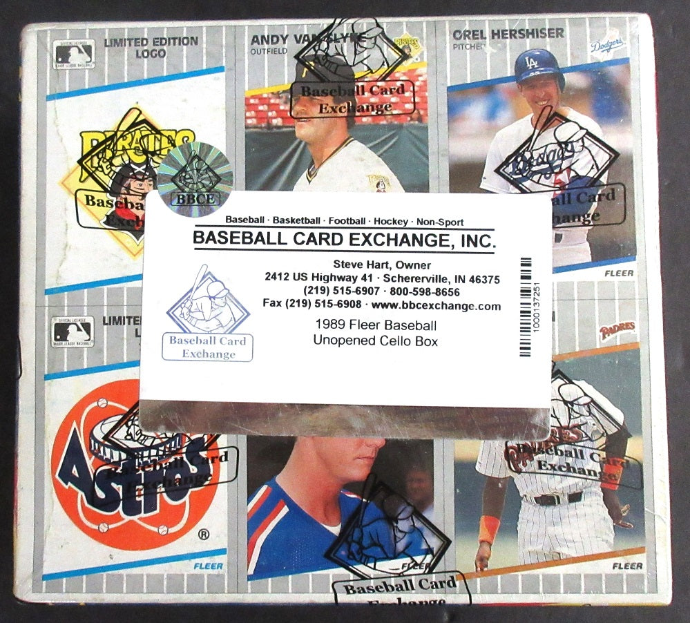 1989 Fleer Baseball Unopened Cello Box (BBCE)