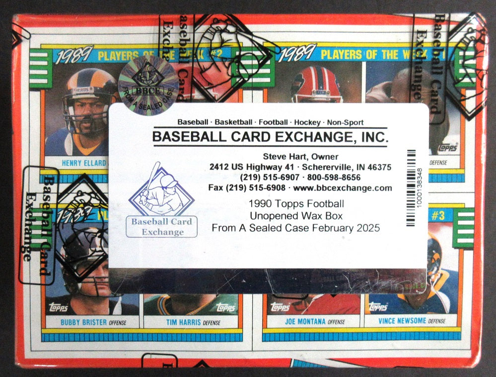 1990 Topps Football Unopened Wax Box (FASC)