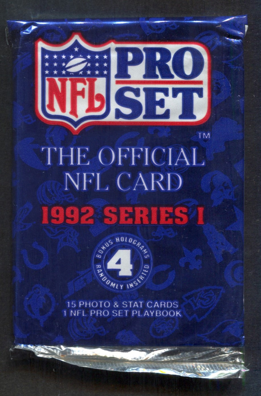 1992 Pro Set Football Unopened Series 1 Pack (15)