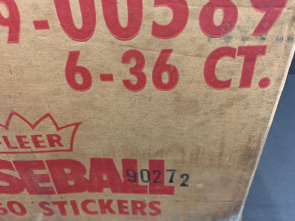 1989 Fleer Baseball Wax Case (6 Box) (Sealed) (Code 90272)