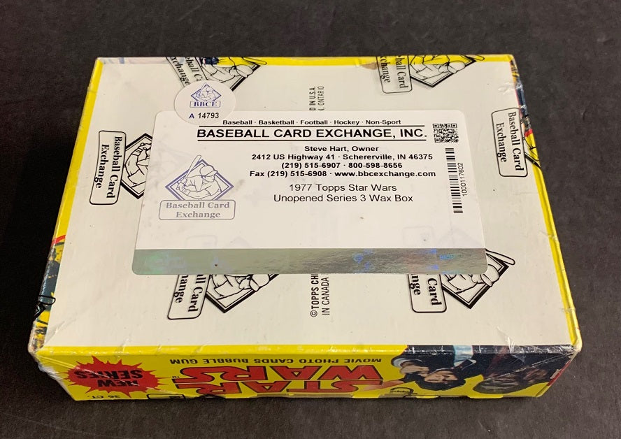 1977 Topps Star Wars Unopened Series 3 Wax Box (BBCE) (Series 2 Display)