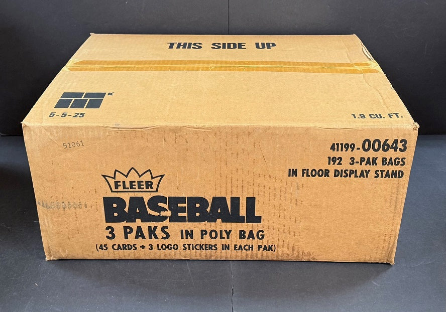 1985 Fleer Baseball Wax Pack Rack Pack Display Case (192/3)