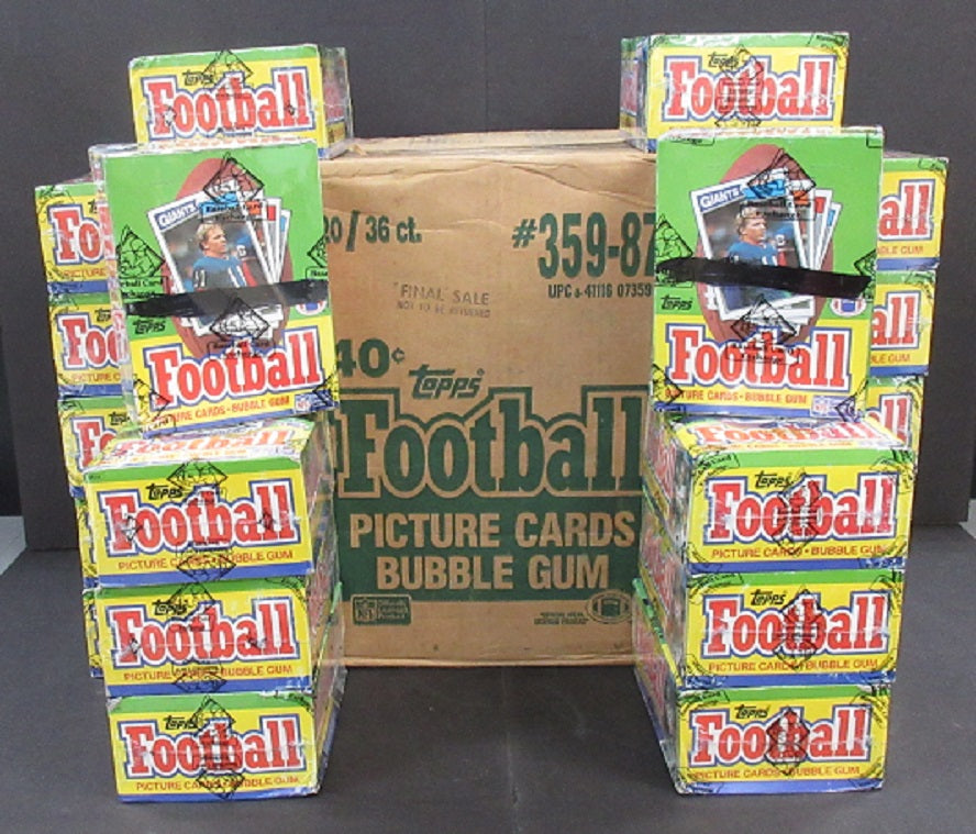 1987 Topps Football Wax Case (X-Out) (20 Box) (BBCE)
