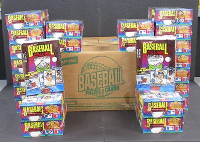 1986 Donruss Leaf Baseball Wax Case (20 Box) (FASC)