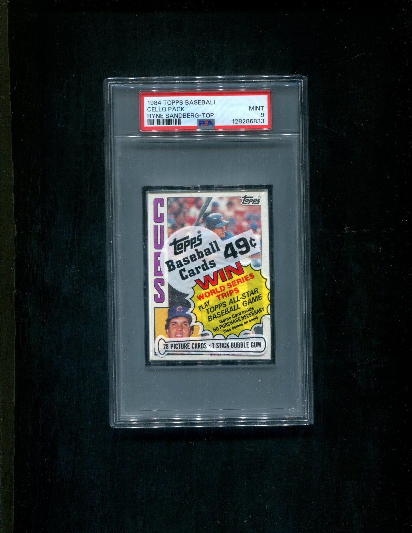 1984 Topps Baseball Unopened Cello Pack PSA 9 Sandberg Top *6833