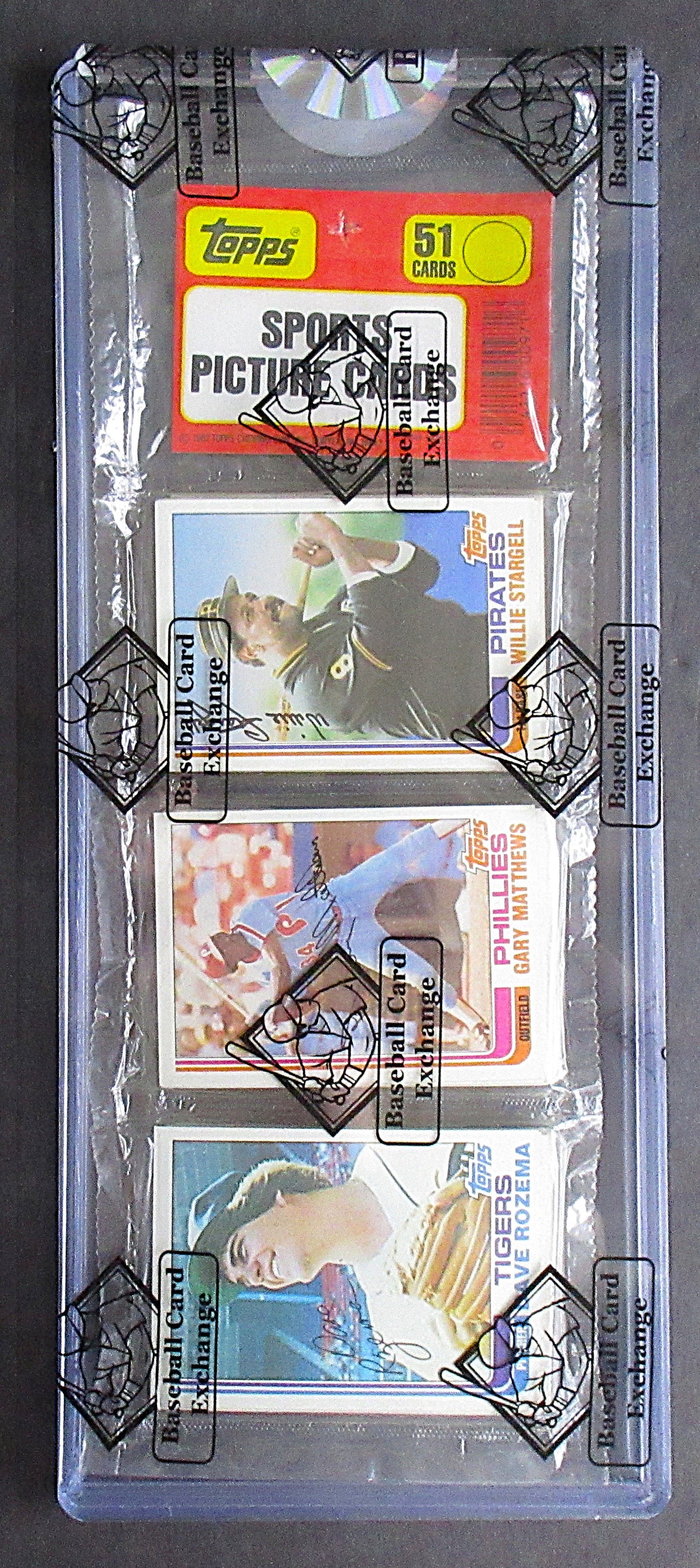 1982 Topps Baseball Unopened Rack Pack (Willie Stargell Top) (BBCE) (27356)