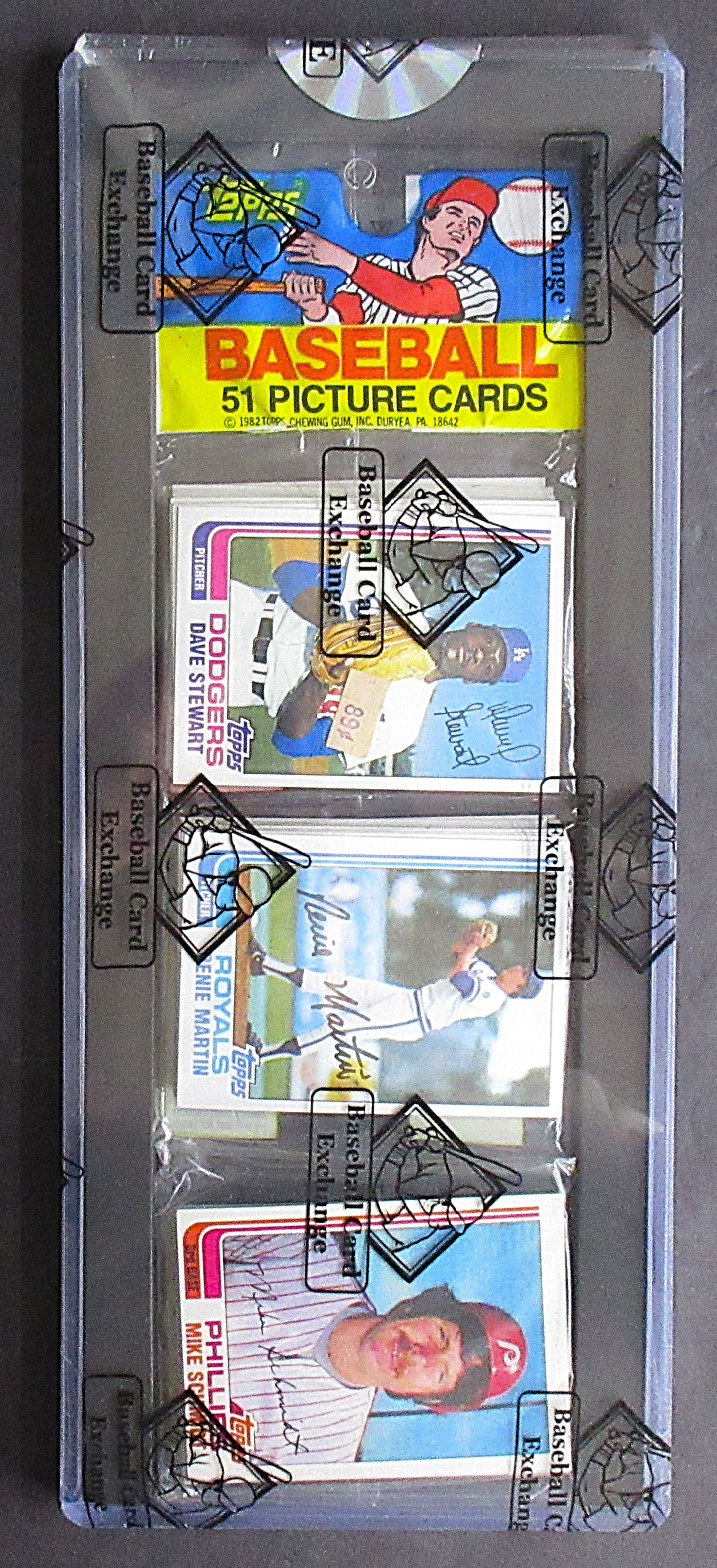 1982 Topps Baseball Unopened Rack Pack (Mike Schmidt Top) (BBCE) (27358)