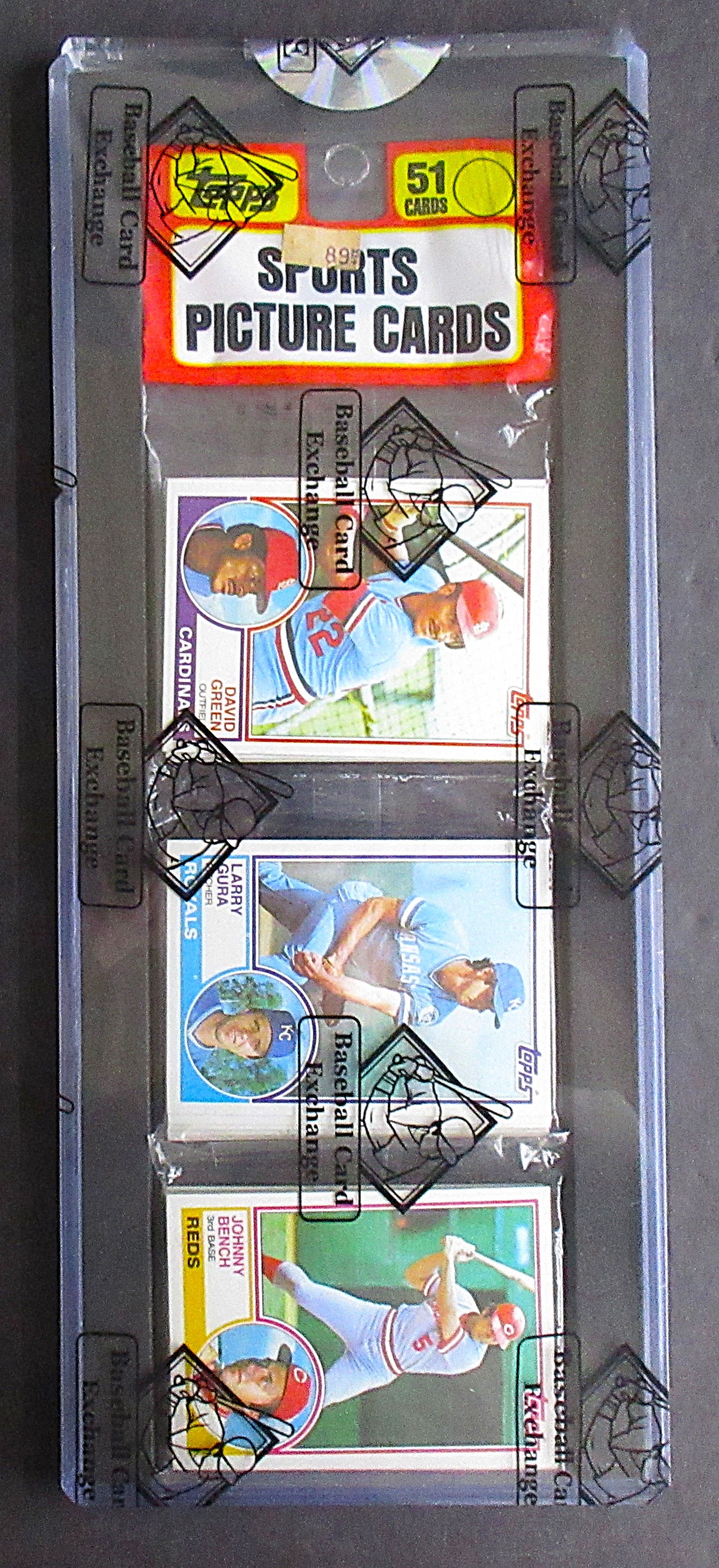 1983 Topps Baseball Unopened Rack Pack (Johnny Bench Top) (BBCE) (27365)