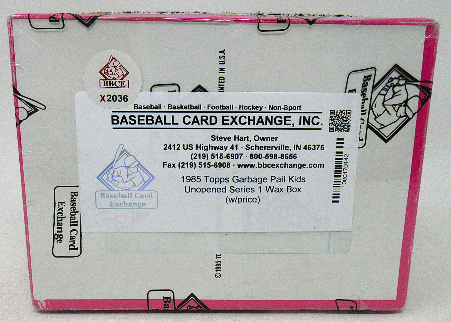1985 Topps Garbage Pail Kids Unopened Series 1 Wax Box (w/ Price) (BBCE) (X2036)