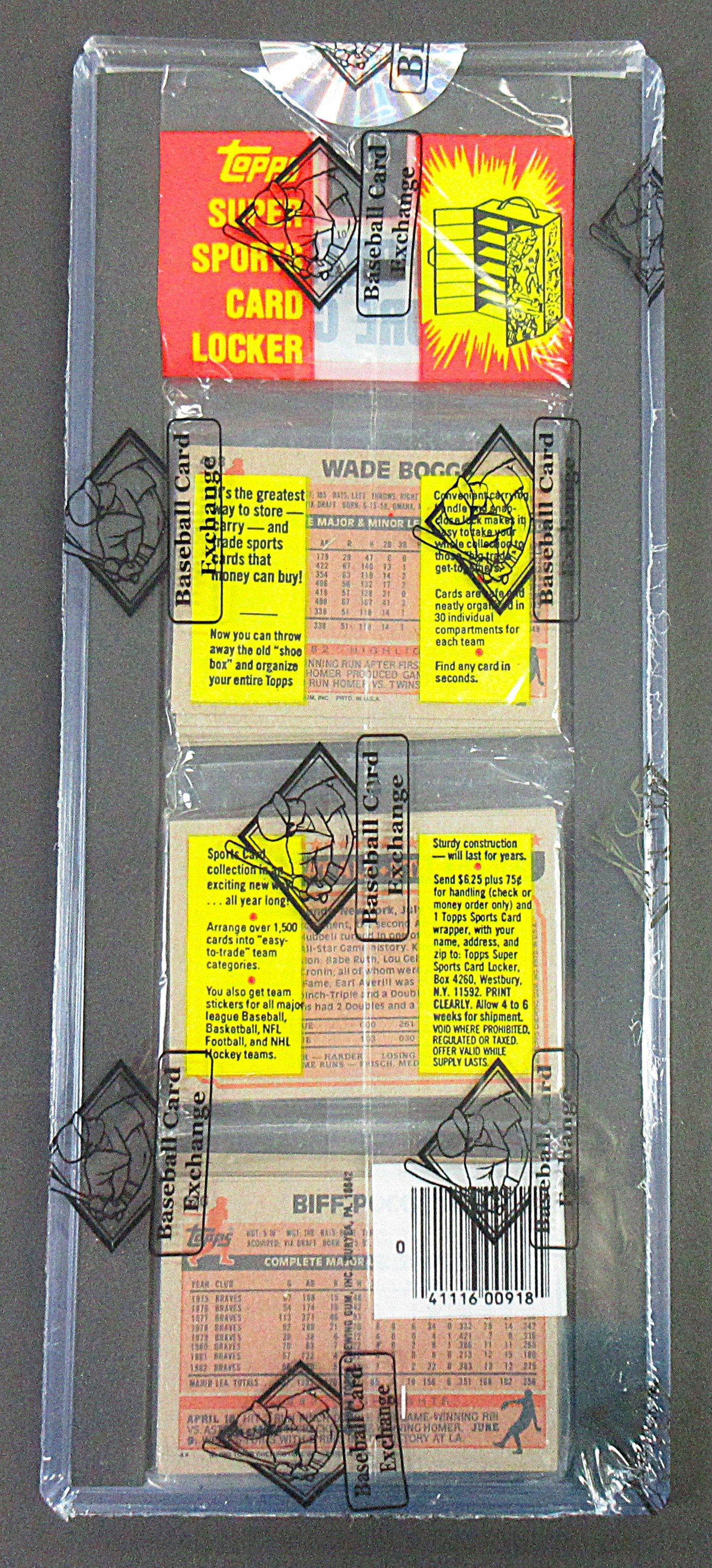1983 Topps Baseball Unopened Rack Pack (Wade Boggs RC Back) (BBCE) (27759)