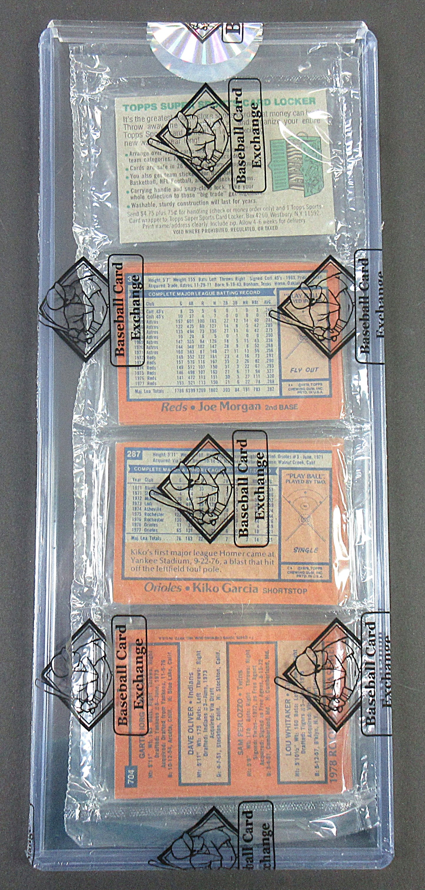 1978 Topps Baseball Unopened Rack Pack (Joe Morgan and Lou Whitaker RC Back) (BBCE) (27784)