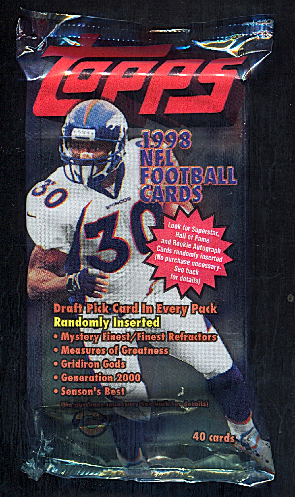 1998 Topps Football Unopened Jumbo Pack (HTA) (40)