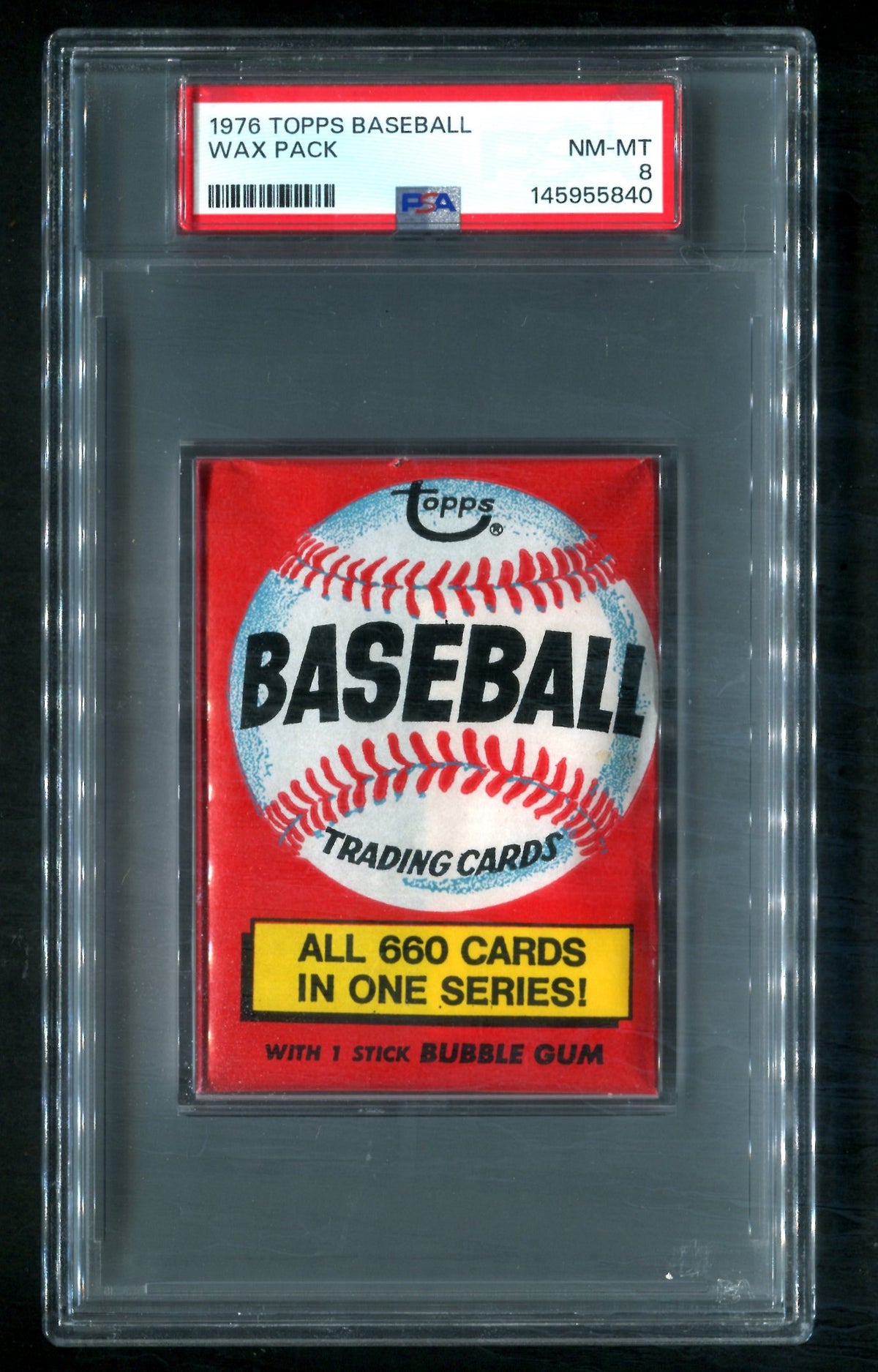1976 Topps Baseball Unopened Wax Pack PSA 8 *5840 (Read)