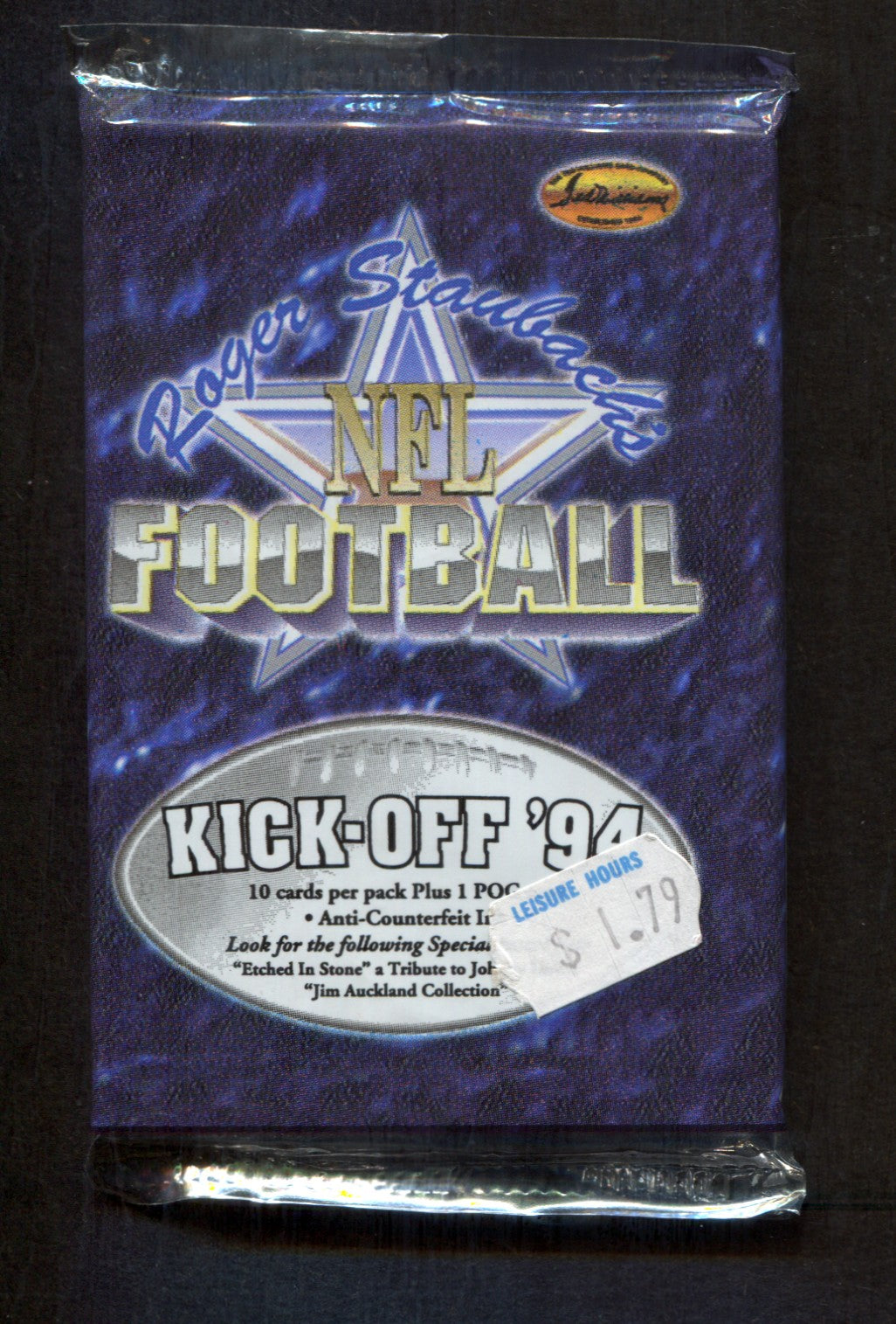 1994 Ted Williams Roger Staubach Football Unopened Pack (10) (PS)