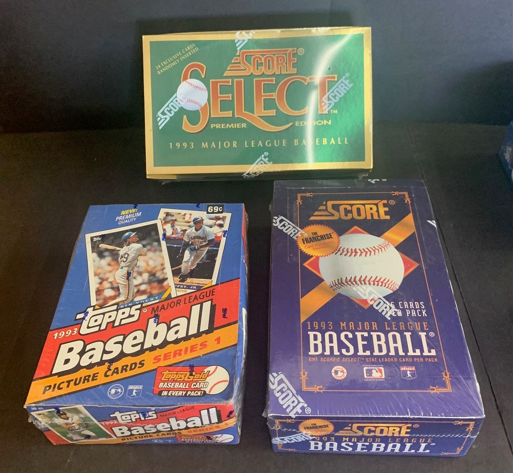 Flash Sale Friday: (Lot of 3) 1993 Baseball Boxes Topps - Score - Select (Jeter!)