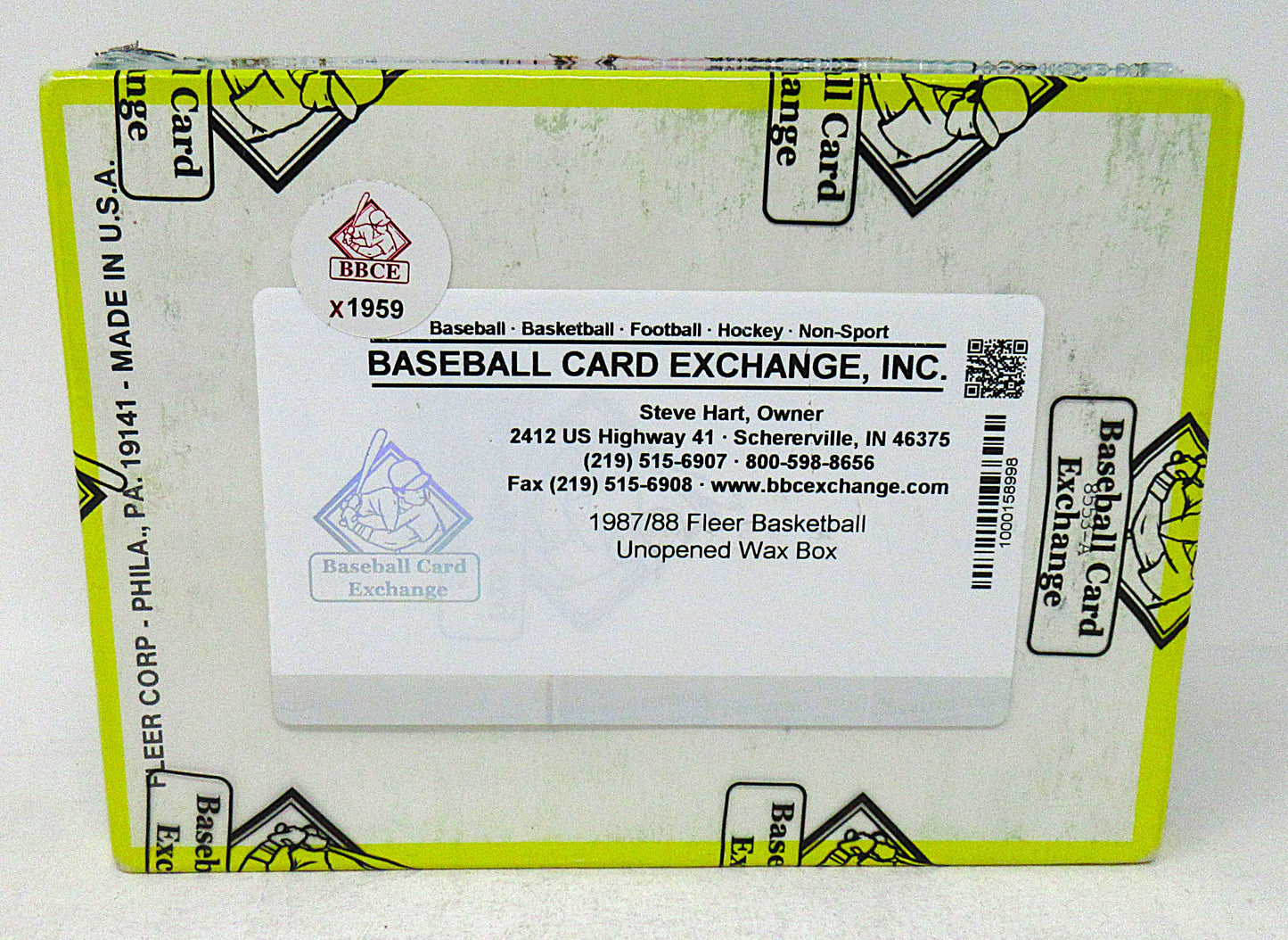 1987 1987/88 Fleer Basketball Unopened Wax Box (BBCE) (X1959)