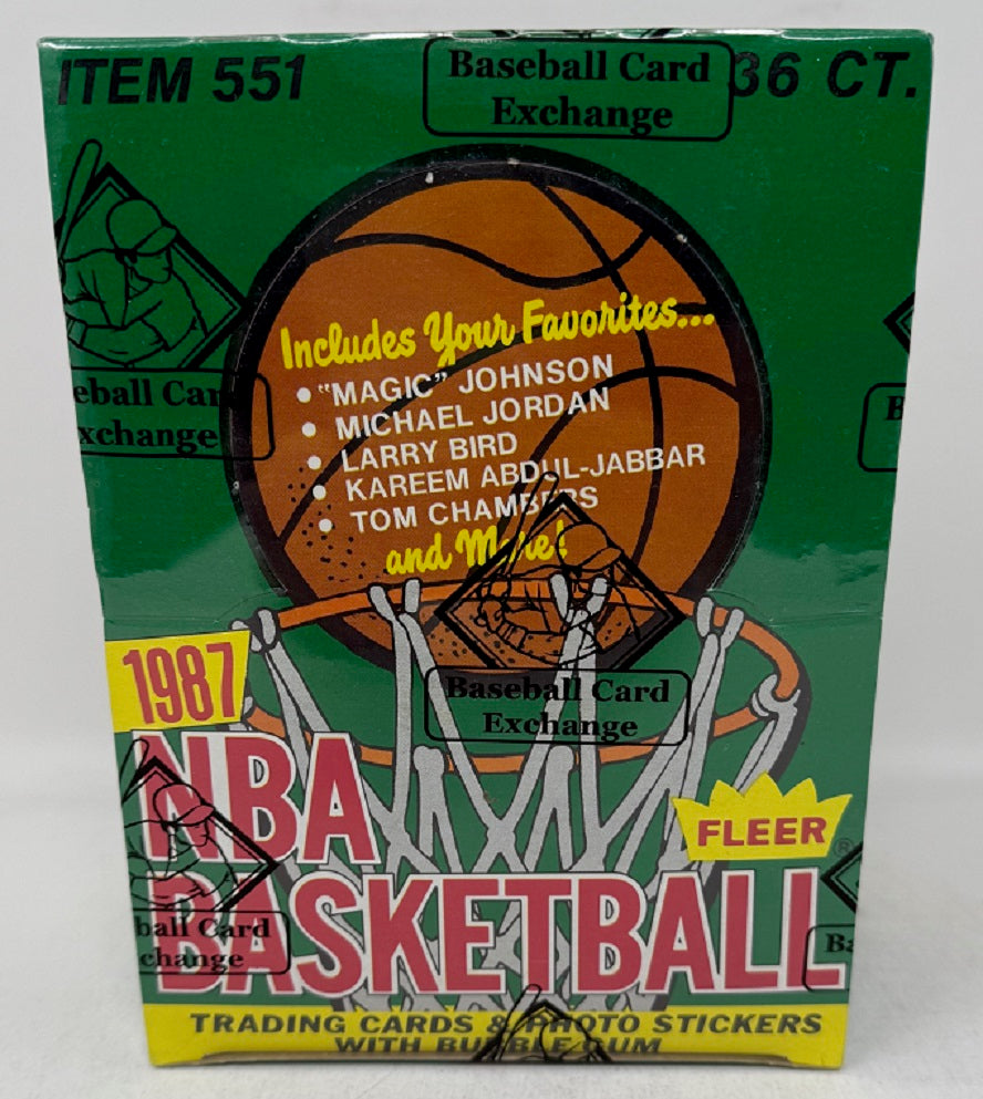 1987 1987/88 Fleer Basketball Unopened Wax Box (BBCE) (X1842)