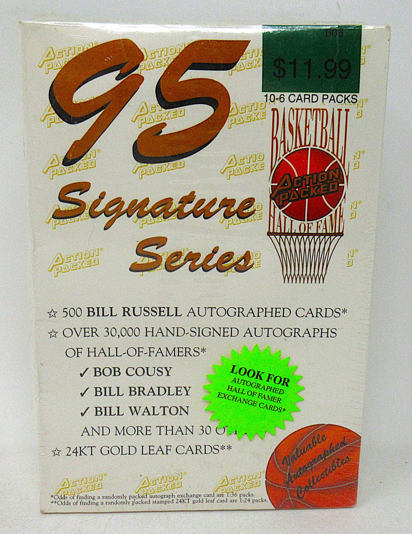 1995 Action Packed Signature Series Basketball Box (10/6)