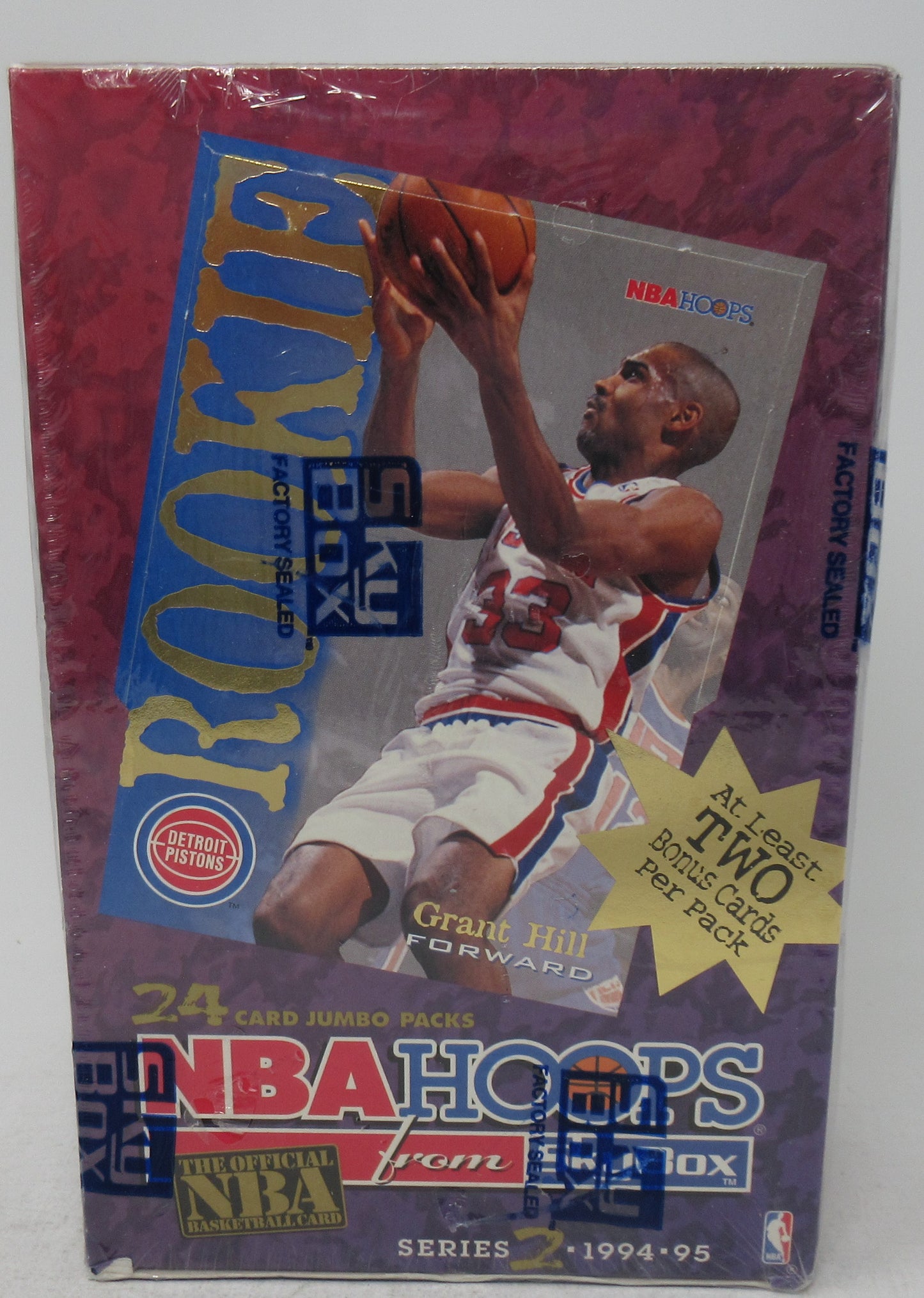 1994/95 Hoops Basketball Series 2 Jumbo Box (24/24)