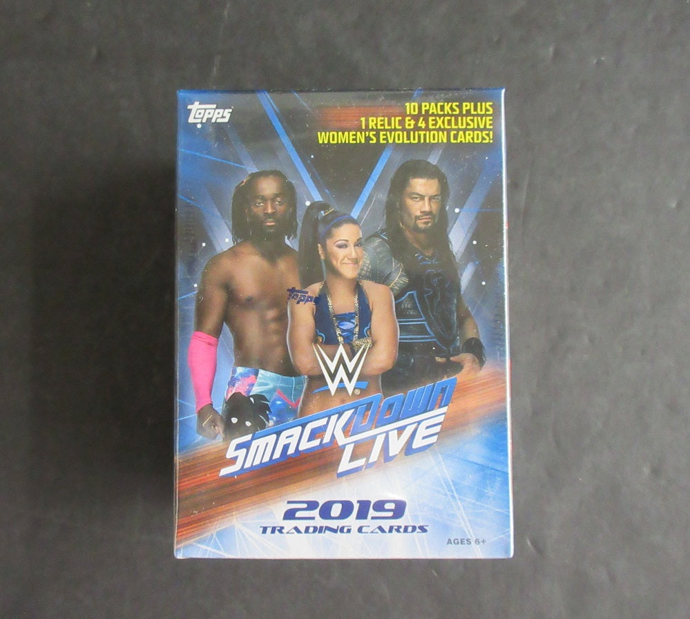 2019 Topps WWE Wrestling SmackDown Live Blaster Box (10/7 + 1/5)
