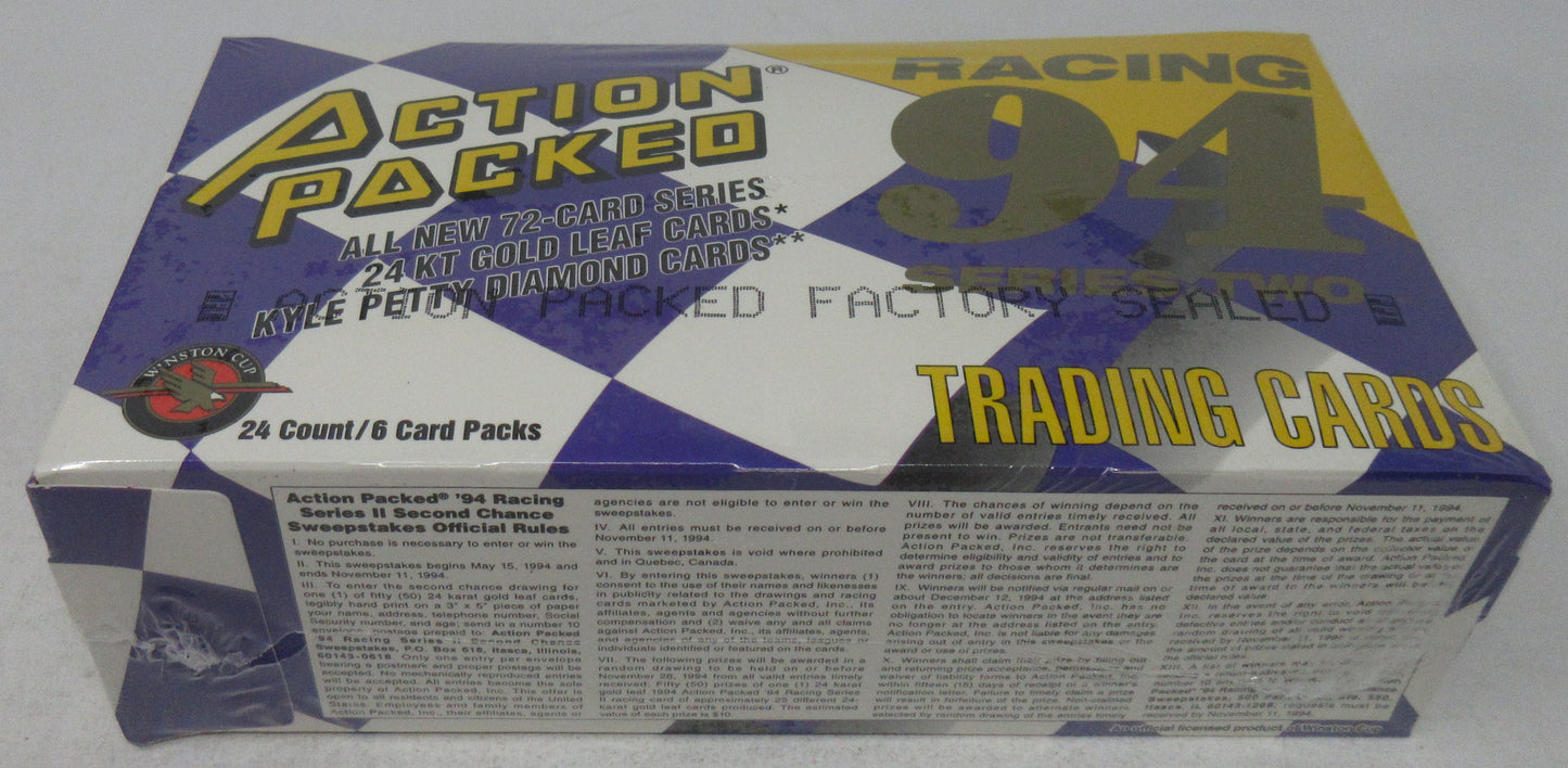 1994 Action Packed Racing Race Cards Series 2 Box (24/6)