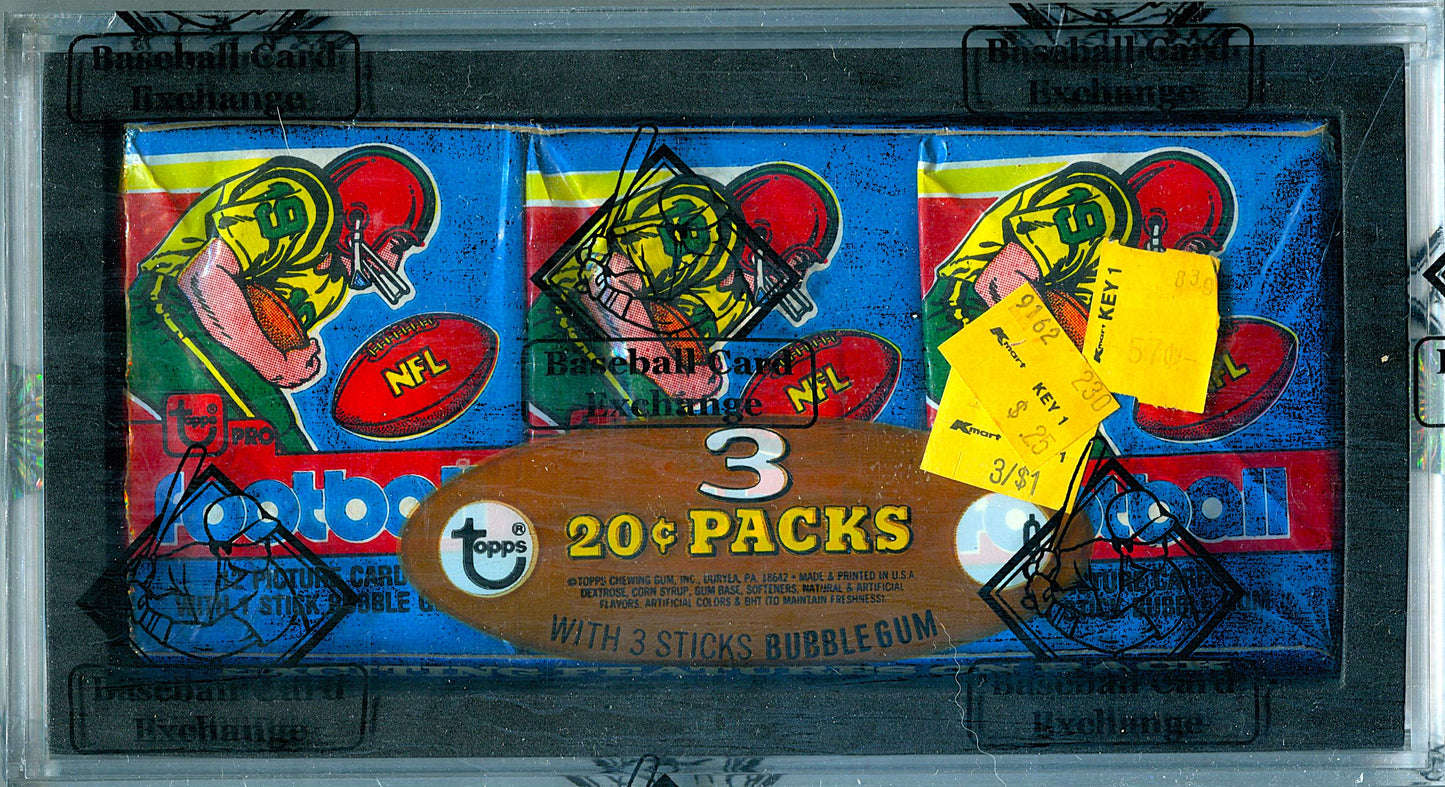 1979 Topps Football Unopened Wax Pack Tray (BBCE) (27639) (Read)