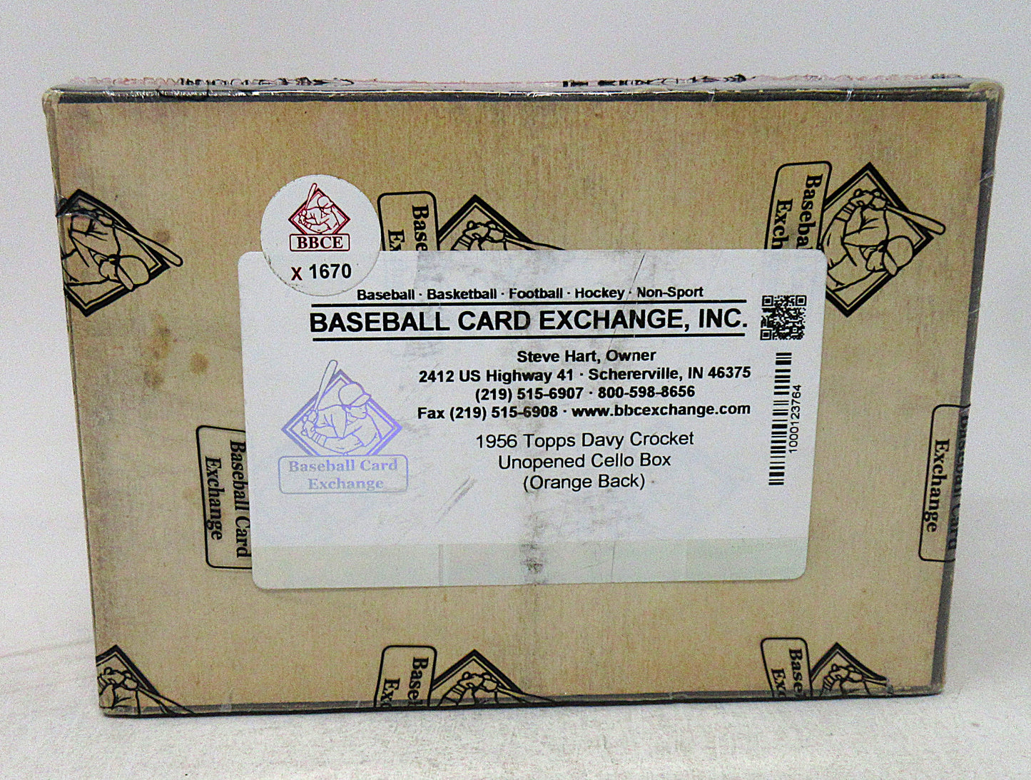 1956 Topps Davy Crocket Unopened Cello Box (Orange Back) (BBCE) (X1670)