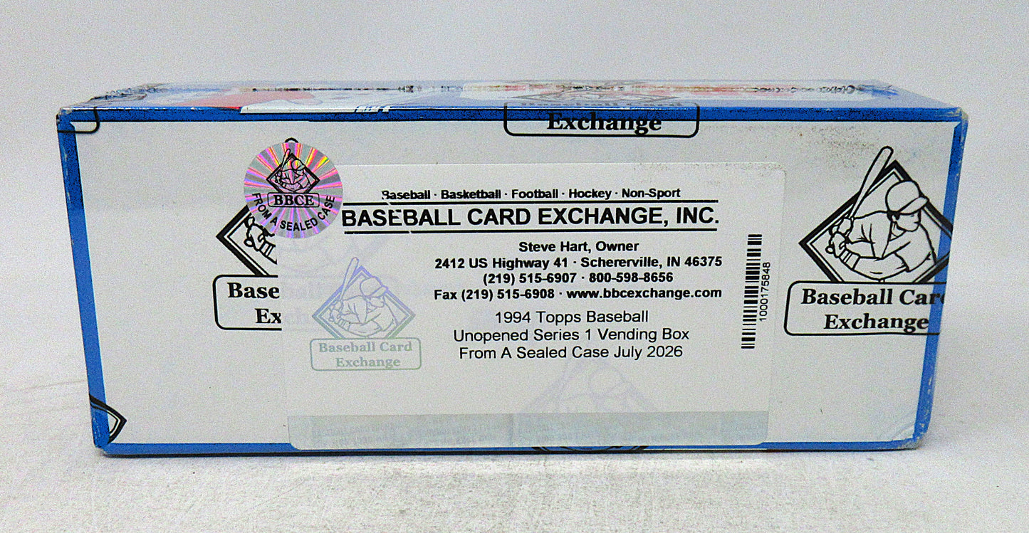 1994 Topps Baseball Unopened Series 1 Vending Box (FASC)