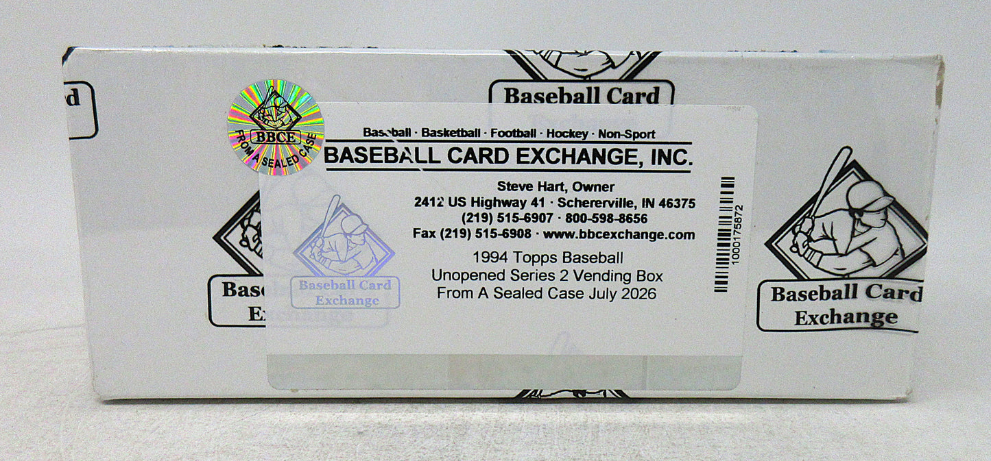 1994 Topps Baseball Unopened Series 2 Vending Box (FASC)