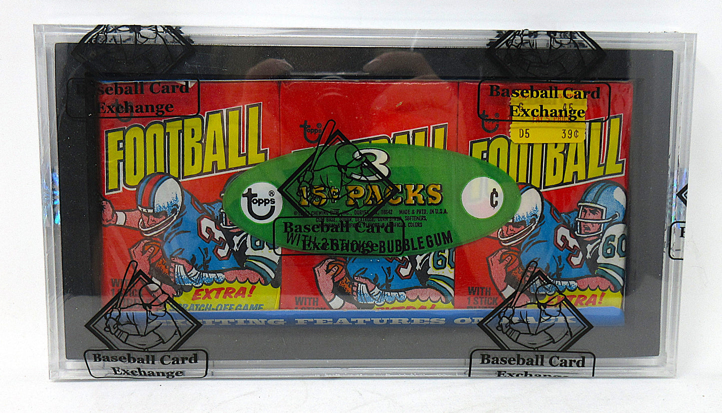 1975 Topps Football Unopened Wax Pack Tray (BBCE) (27690)