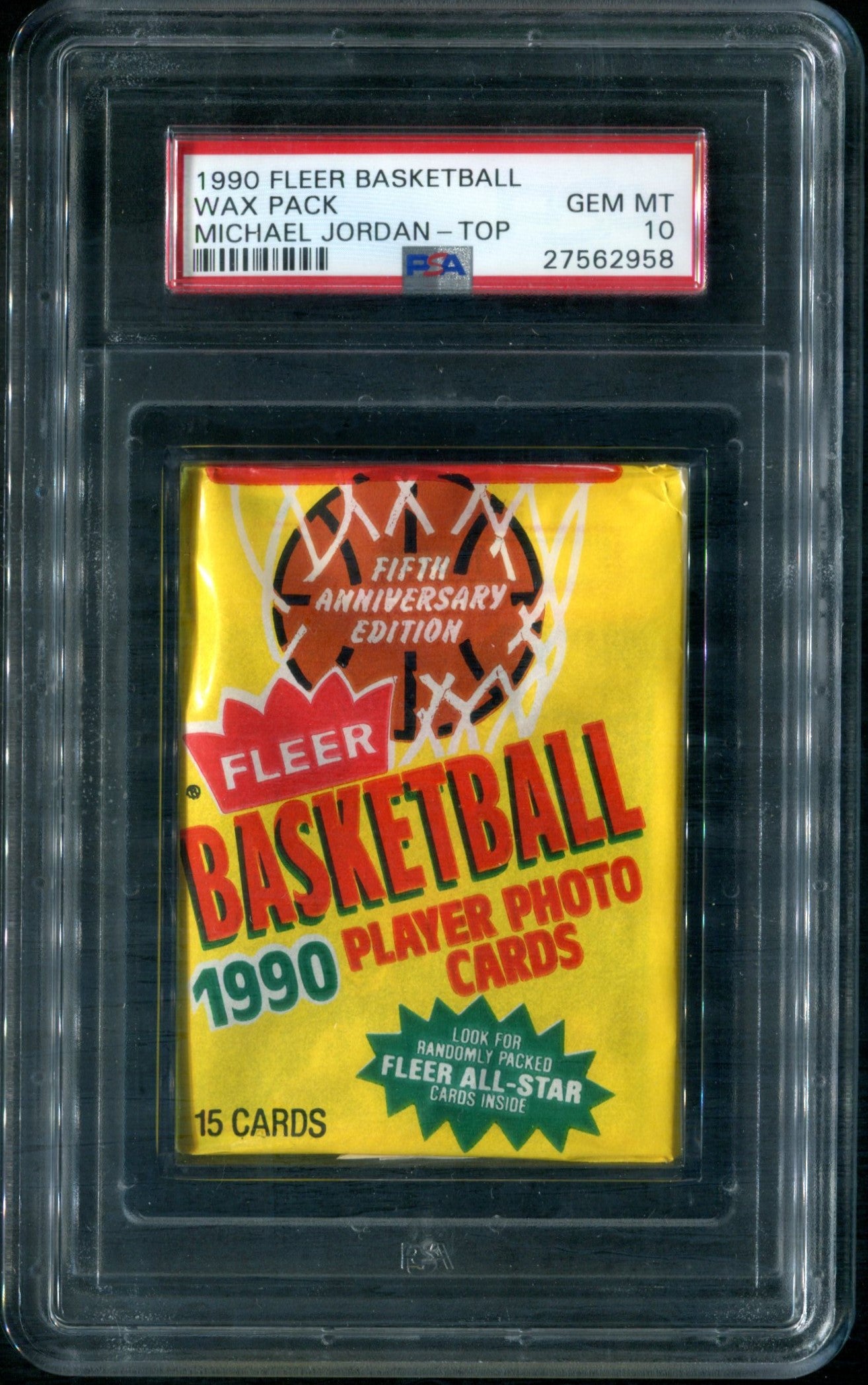 1990 1990/91 Fleer Basketball Unopened Wax Pack PSA 10 Michael Jordan Top *2958