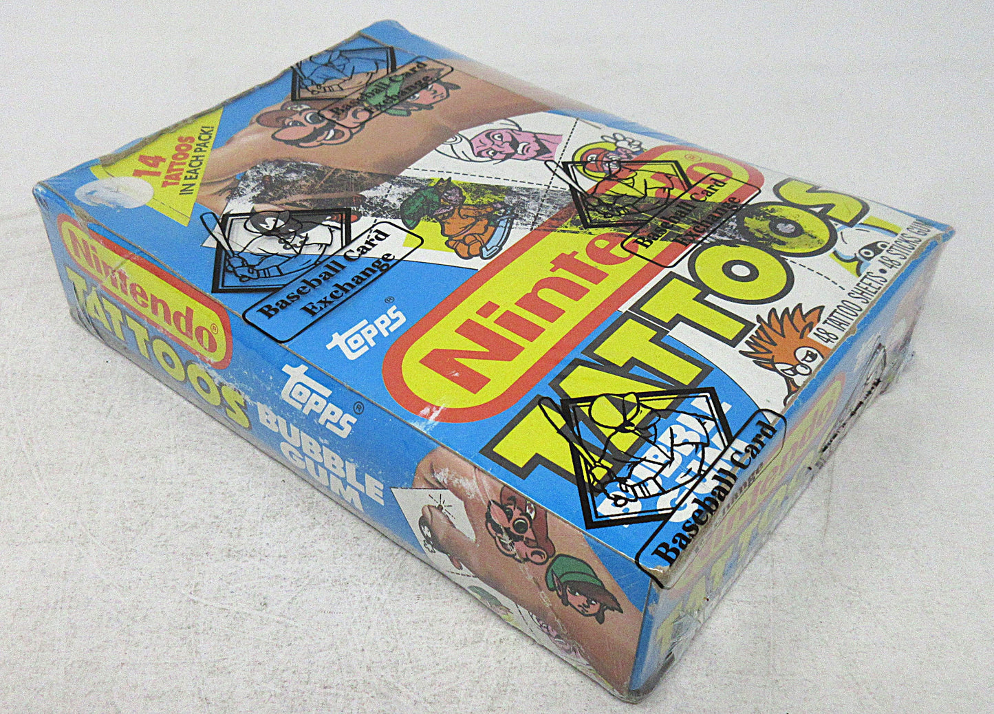 1989 Topps Nintendo Tattoos Unopened Wax Box (BBCE) (X-Out)