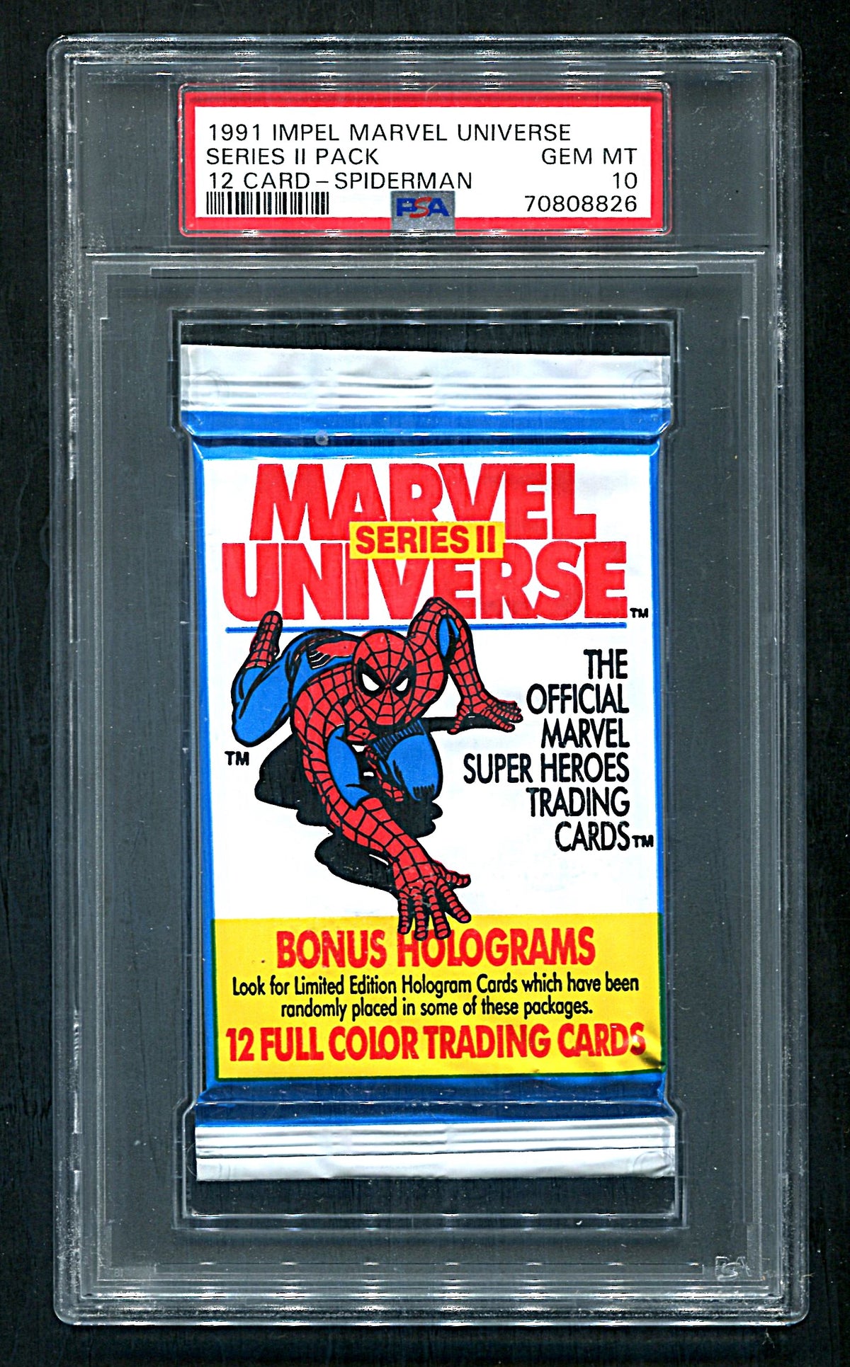 1991 Impel Marvel Universe Unopened Series 2 Pack Spiderman PSA 10 *8826