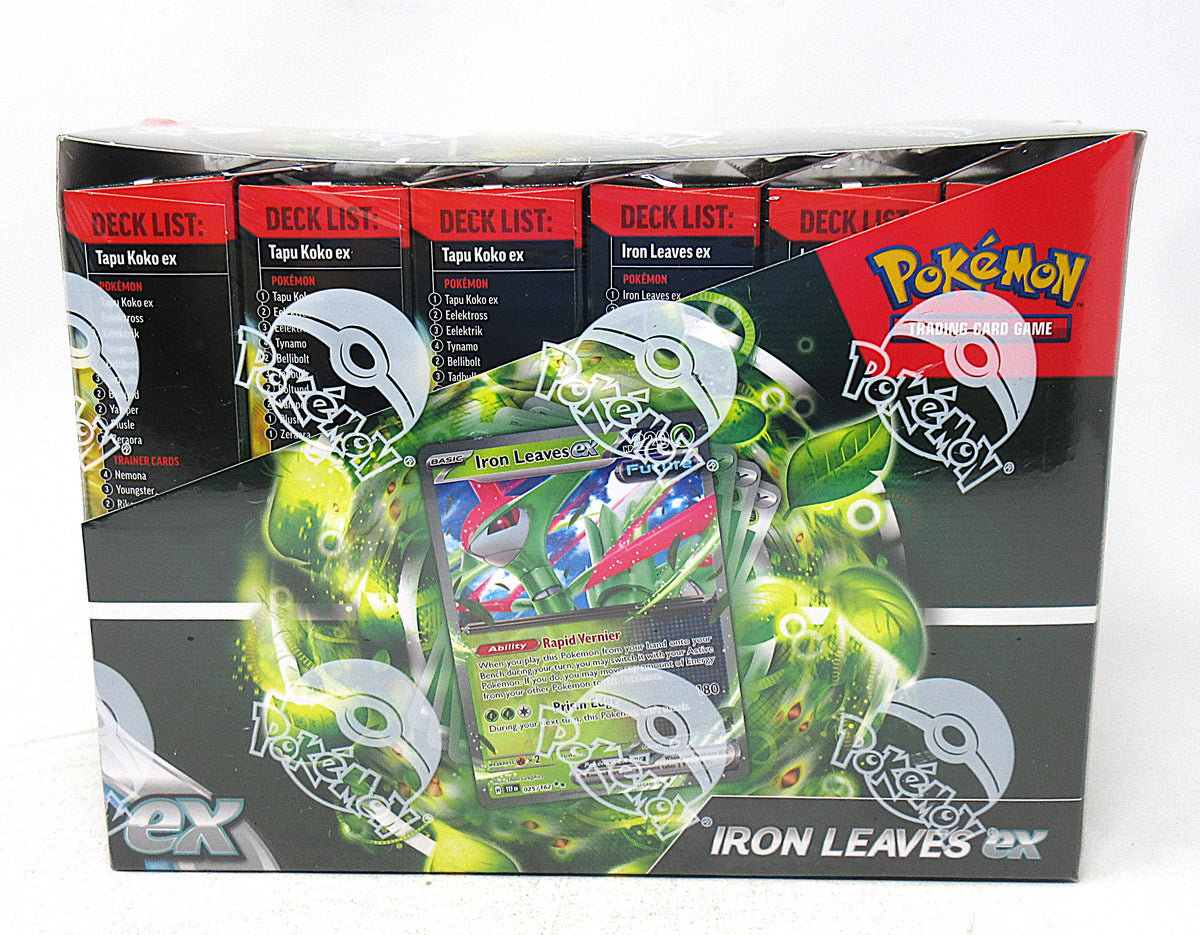 Pokemon EX Battle Deck Display Box (Tapu Koko & Iron Leaves) (6 Decks) (290-86778)