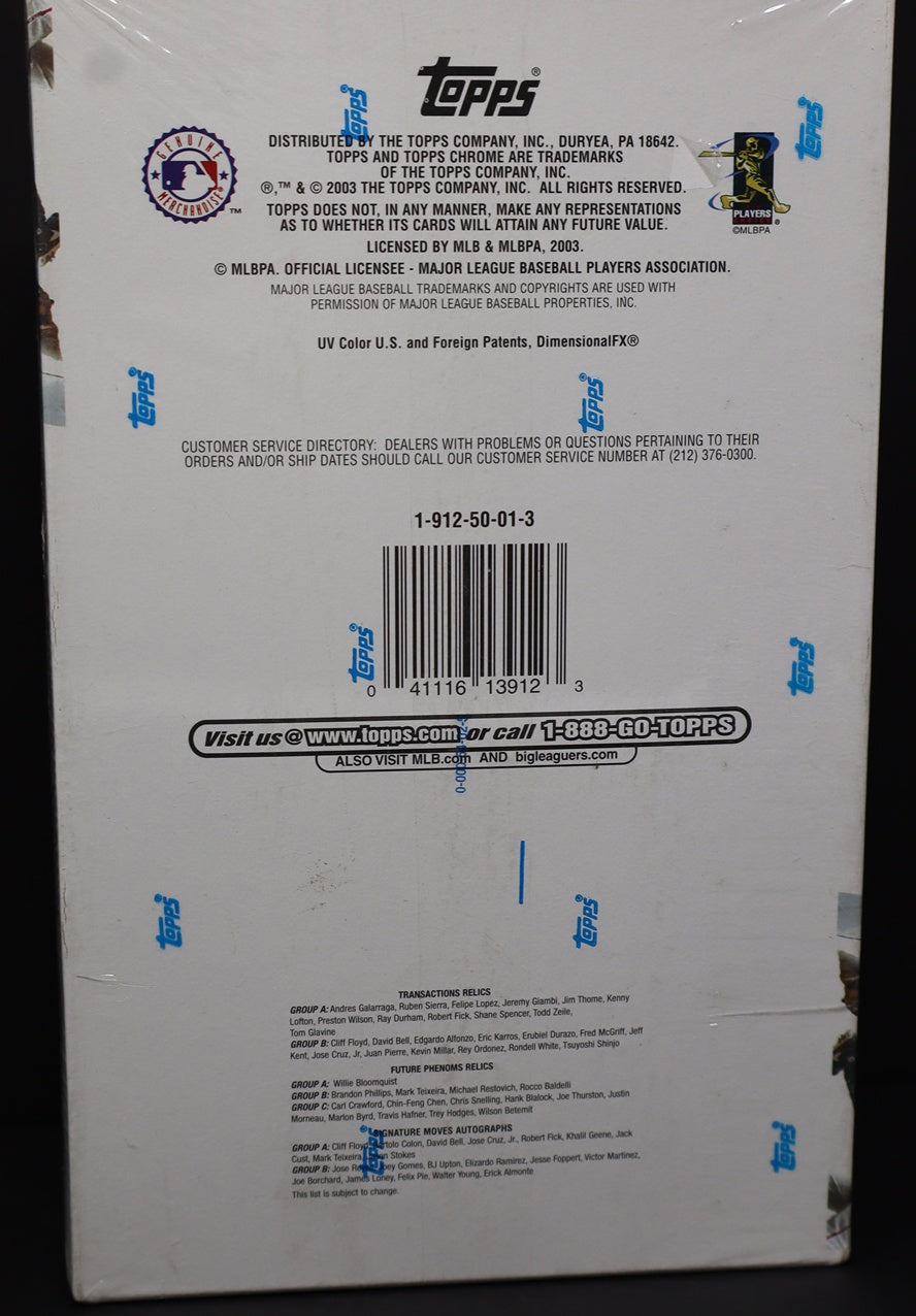 2003 Topps Baseball Traded And Rookies Box (Hobby) (24/10)